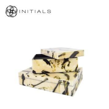 Decoration Box Nature Vivre Marble Resin Natural
