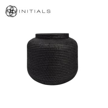 Pot Nature Osier Planter Burma Rattan Black