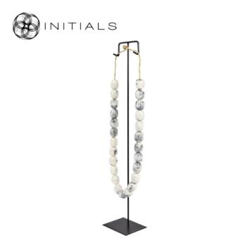 Object Nature Opera Necklace Marble Grey