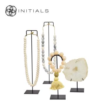 Object Nature Opera Necklace Marble Grey