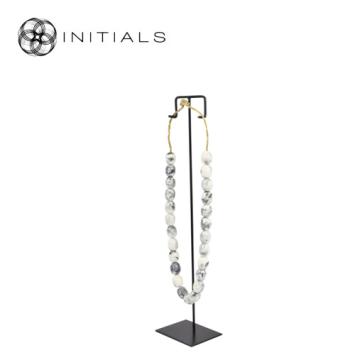 Object Nature Matinee Necklace Marble Grey