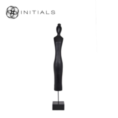 Female Sculpture Mango Wood Black