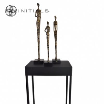 Sculpture Ladies Gold Mango Wood