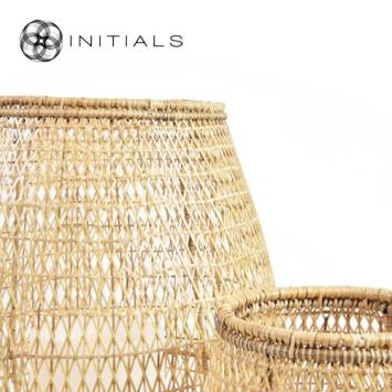 Set 2 pieces - Lantern Nature Osier Lily Burma Rattan Natural