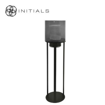 190-311-003 Hurricane Stand Open Frame M Matt Black & Smoke Glass