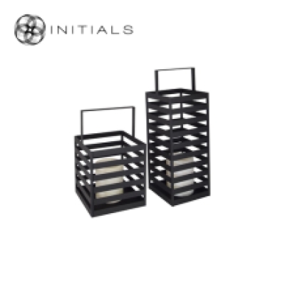 Lantern Boîte Raw Iron Black High