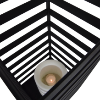 Lantern Boîte Raw Iron Black High