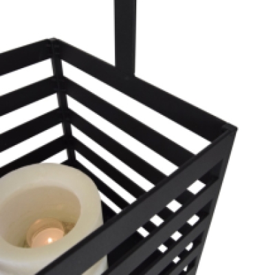 Lantern Boîte Raw Iron Black Low