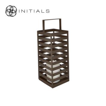 Lantern Boîte Raw Iron Metallic Brown High