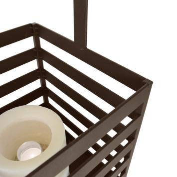 Lantern Boîte Raw Iron Metallic Brown Low