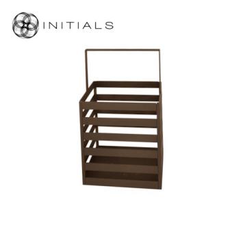 Lantern Boîte Raw Iron Metallic Brown Low