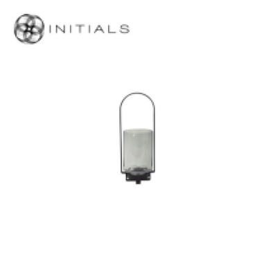 Frame Candleholder Bridge Raw Iron Black Round