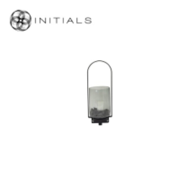 Frame Candleholder Bridge Raw Iron Black Round