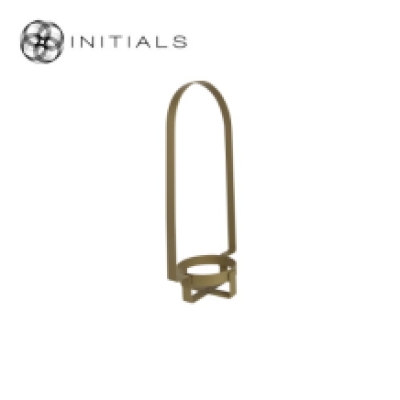 Frame Candleholder Bridge Raw Iron Gold Round