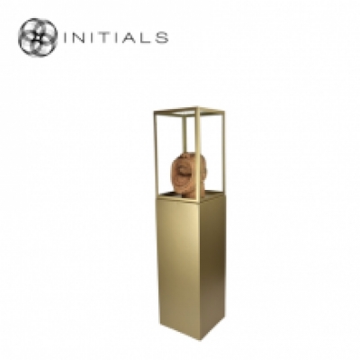 235-311-021 Display Pillar L Matt Gold & Showcase 30 Clear