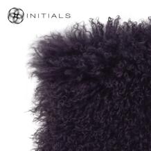 Cushion Ranch Sheepskin Aubergine Purple