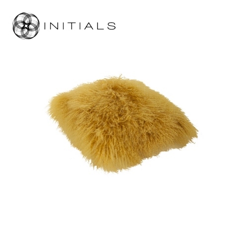 Cushion Ranch Sheepskin Mustard Yellow