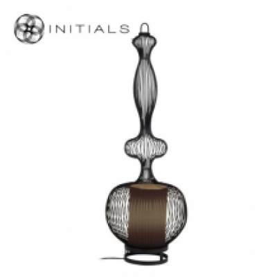 Floor Lamp Oriental Bold Iron Wire Black