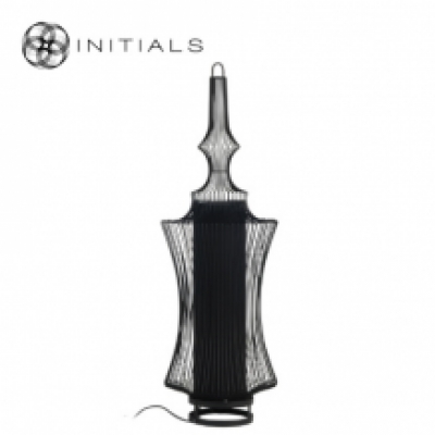 Floor Lamp Oriental Narrow Iron Wire Black