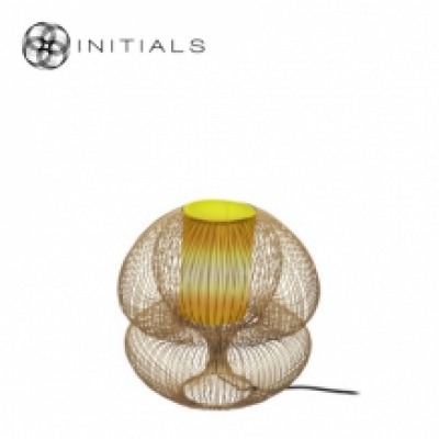 Table Lamp Oriental Bubble Bold Iron Wire Gold