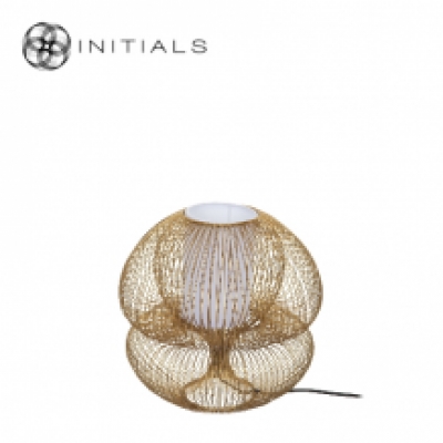 Table Lamp Oriental Bubble Bold Iron Wire Gold