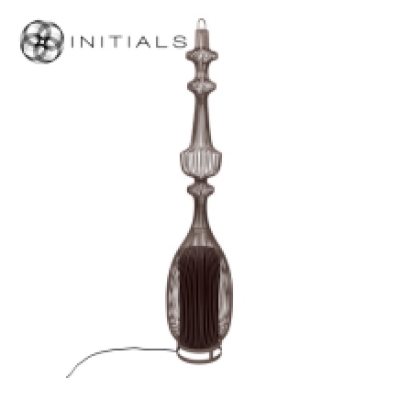 Floor Lamp Oriental Tear Iron Wire Metallic Brown