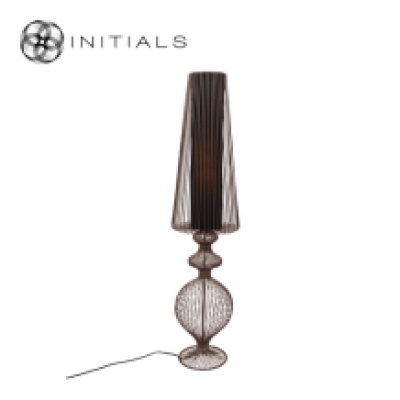 Floor Lamp Moire Classic Iron Wire Metallic Brown