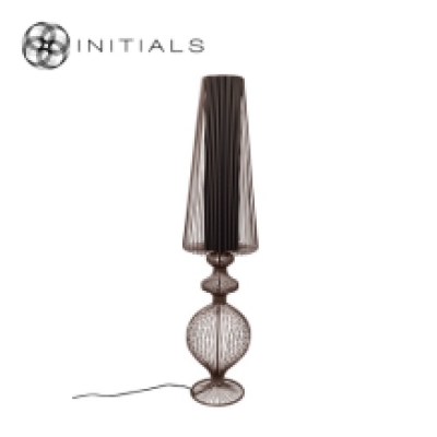Floor Lamp Moire Classic Iron Wire Metallic Brown