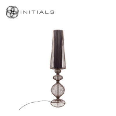 Floor Lamp Moire Classic Iron Wire Metallic Brown