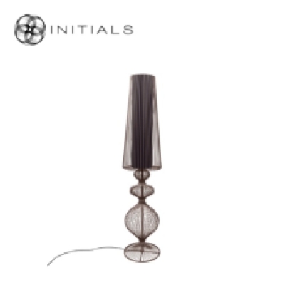 Floor Lamp Moire Classic Iron Wire Metallic Brown