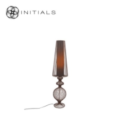 Floor Lamp Moire Classic Iron Wire Metallic Brown