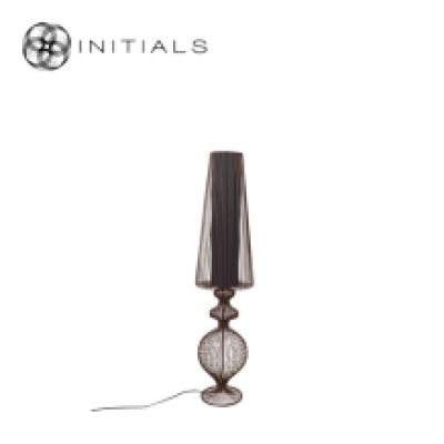 Floor Lamp Moire Classic Iron Wire Metallic Brown