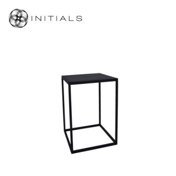 Table Skyline Raw Iron Black Square