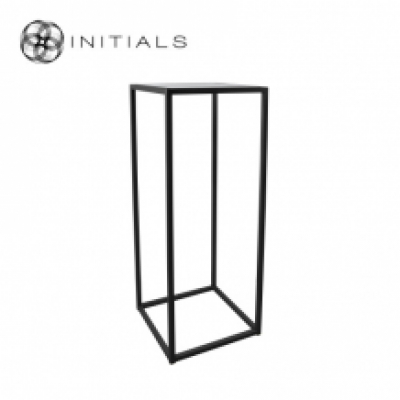 Table Skyline Smoke glass Iron Black Square