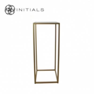 Table Skyline Smoke Glass Iron Gold Square