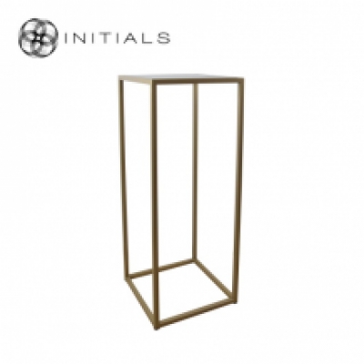 Table Skyline Smoke Glass Iron Gold Square